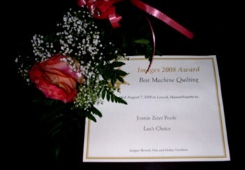 machine quilting award Joanie